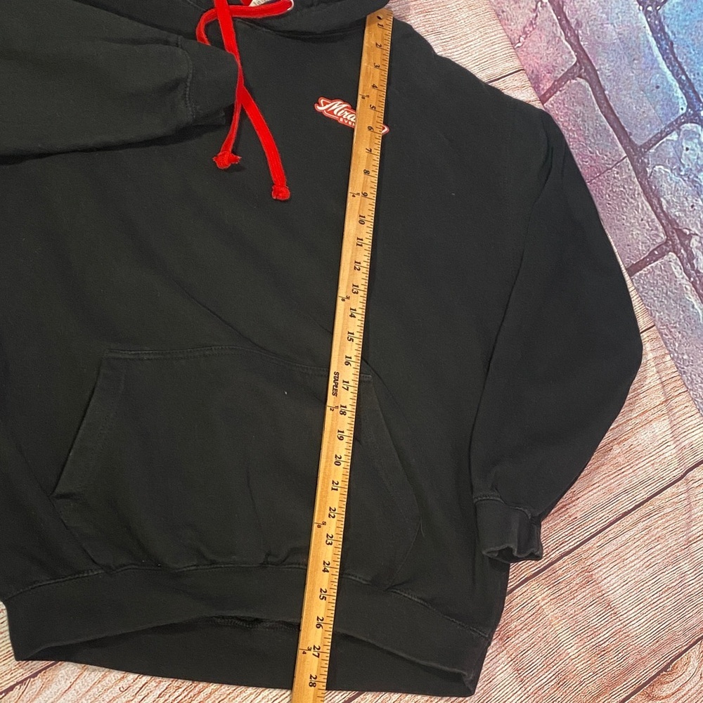 Just Hoods XL Black Graphic Hoodie Delivering Good Times Pullover Sweatshirt - Picture 13 of 15